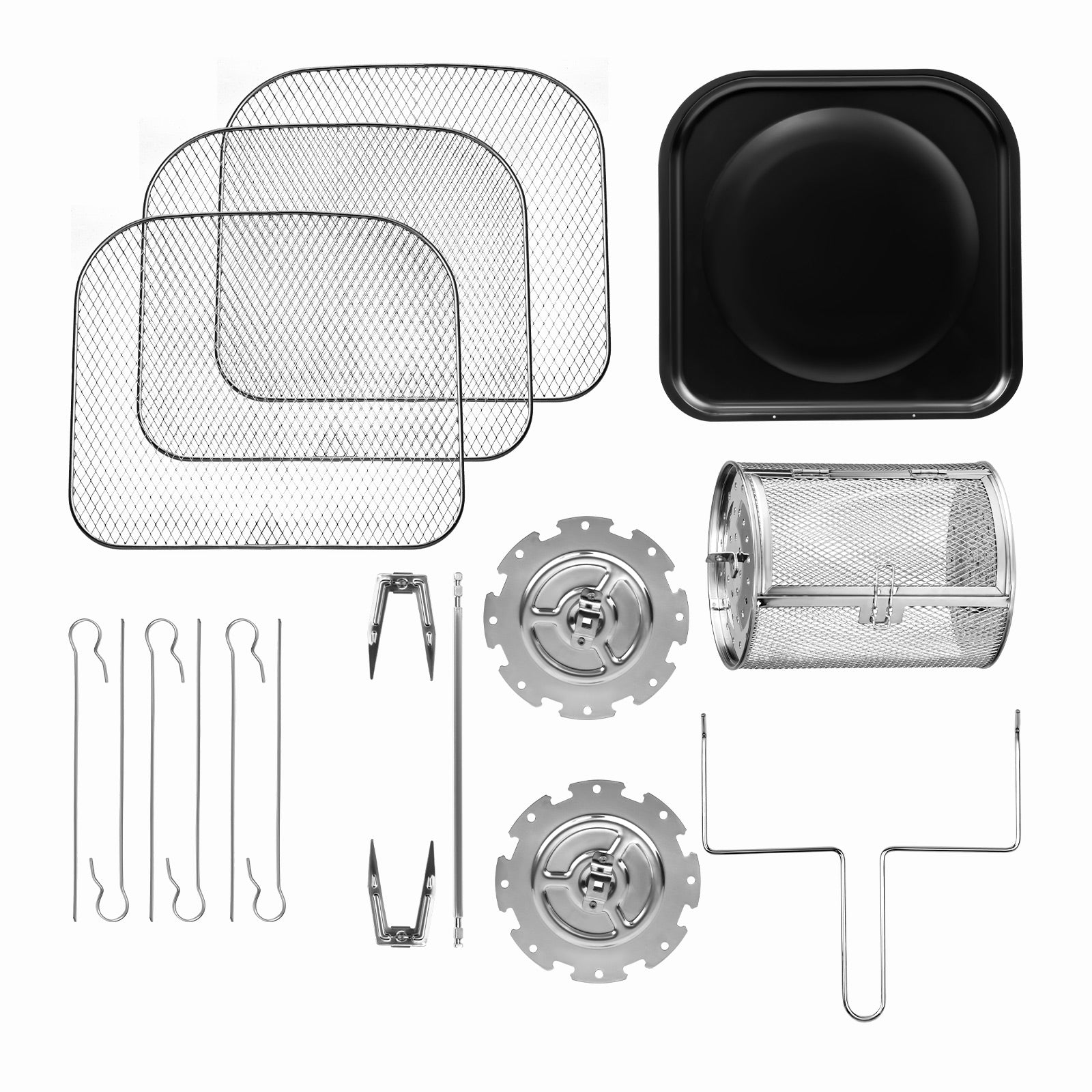 Friggitrice ad Aria 12 Litri XL 1700W | Forno Multifunzione, Girarrosto ed Essiccatore con 10 Programmi