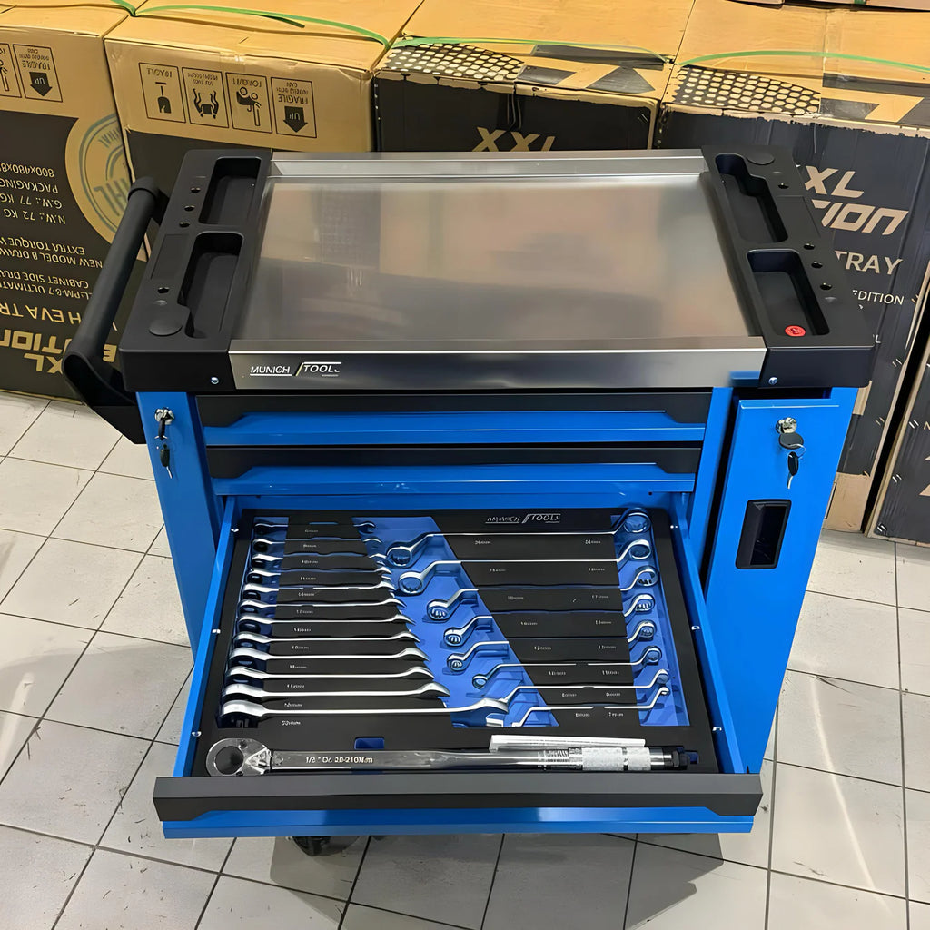 Carrello Portautensili Completo 8 Cassetti con 259 Utensili e Dinamometrica