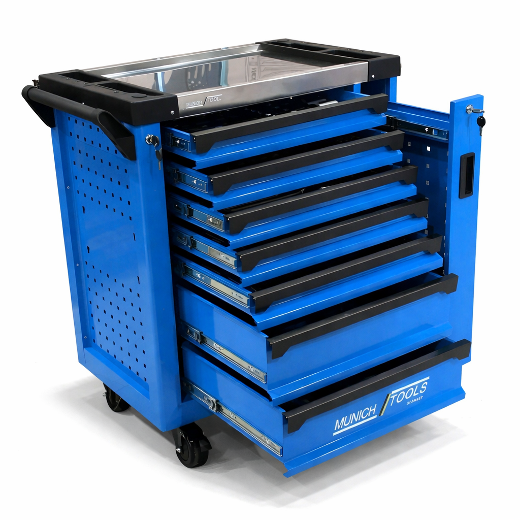Carrello Portautensili Completo 8 Cassetti con 259 Utensili e Dinamometrica