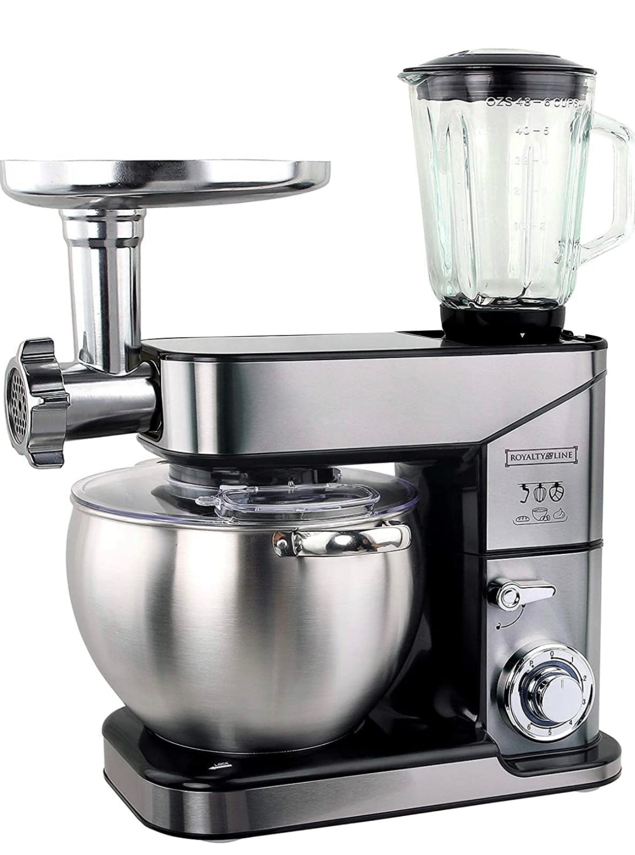 Impastatrice Planetaria Royalty Line 2500W 10 Litri | Robot da Cucina 3 in 1 in Acciaio INOX