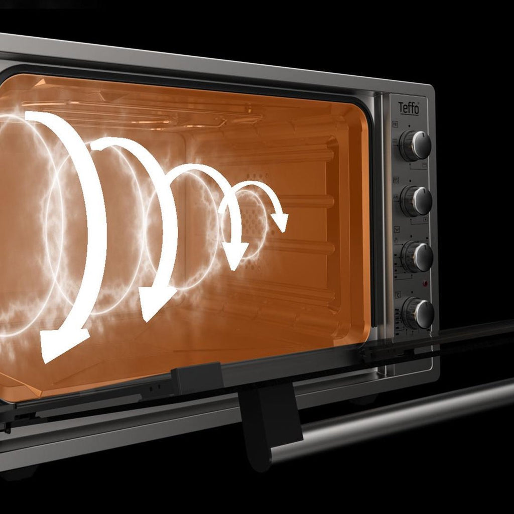 Forno Elettrico Ventilato Teffo 60 Litri 1900W | Temperatura Fino a 300°C e Doppio Vetro