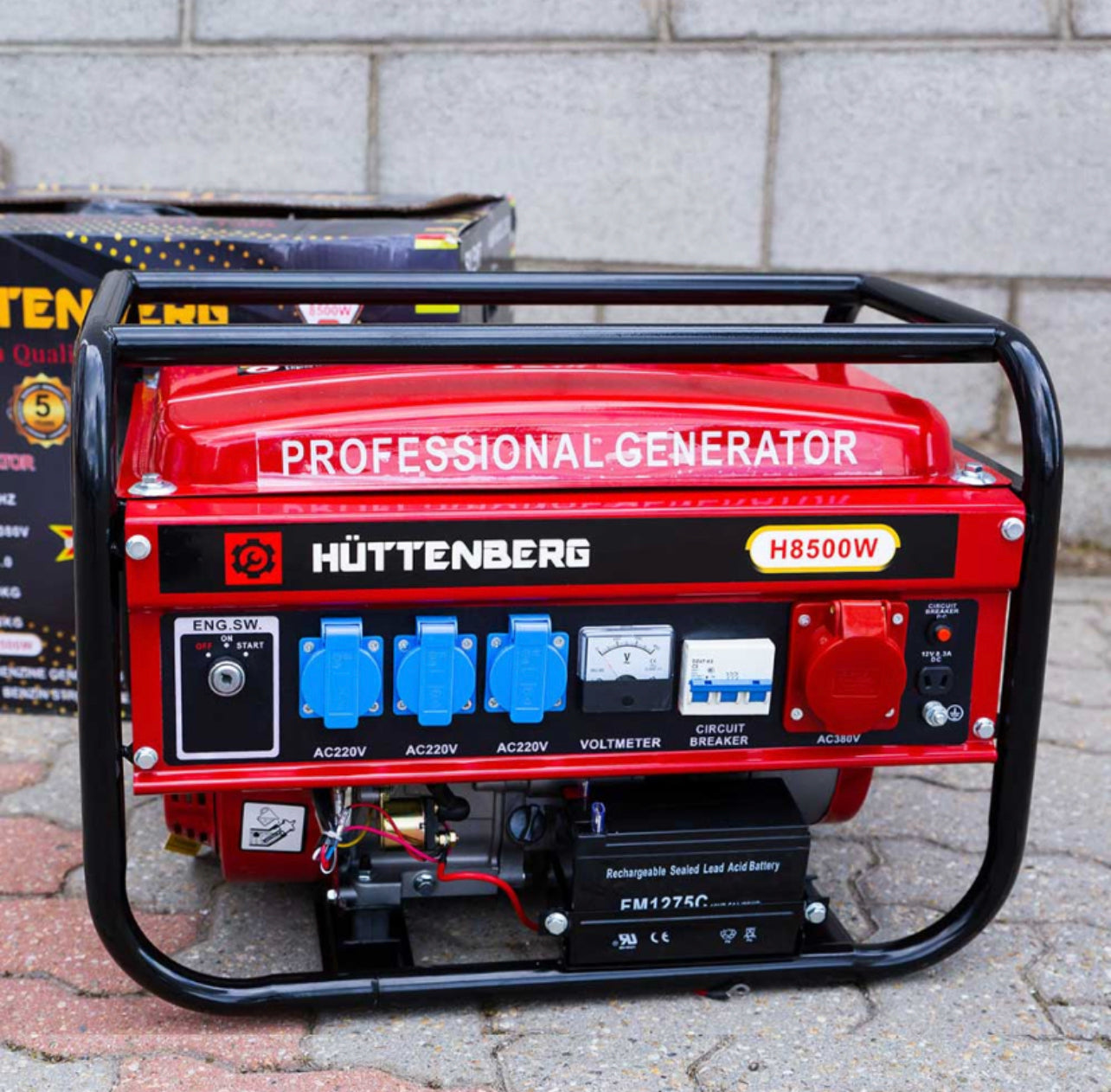 Generatore di Corrente 3,5 kW/ 3500 W Benzina 220V/380V